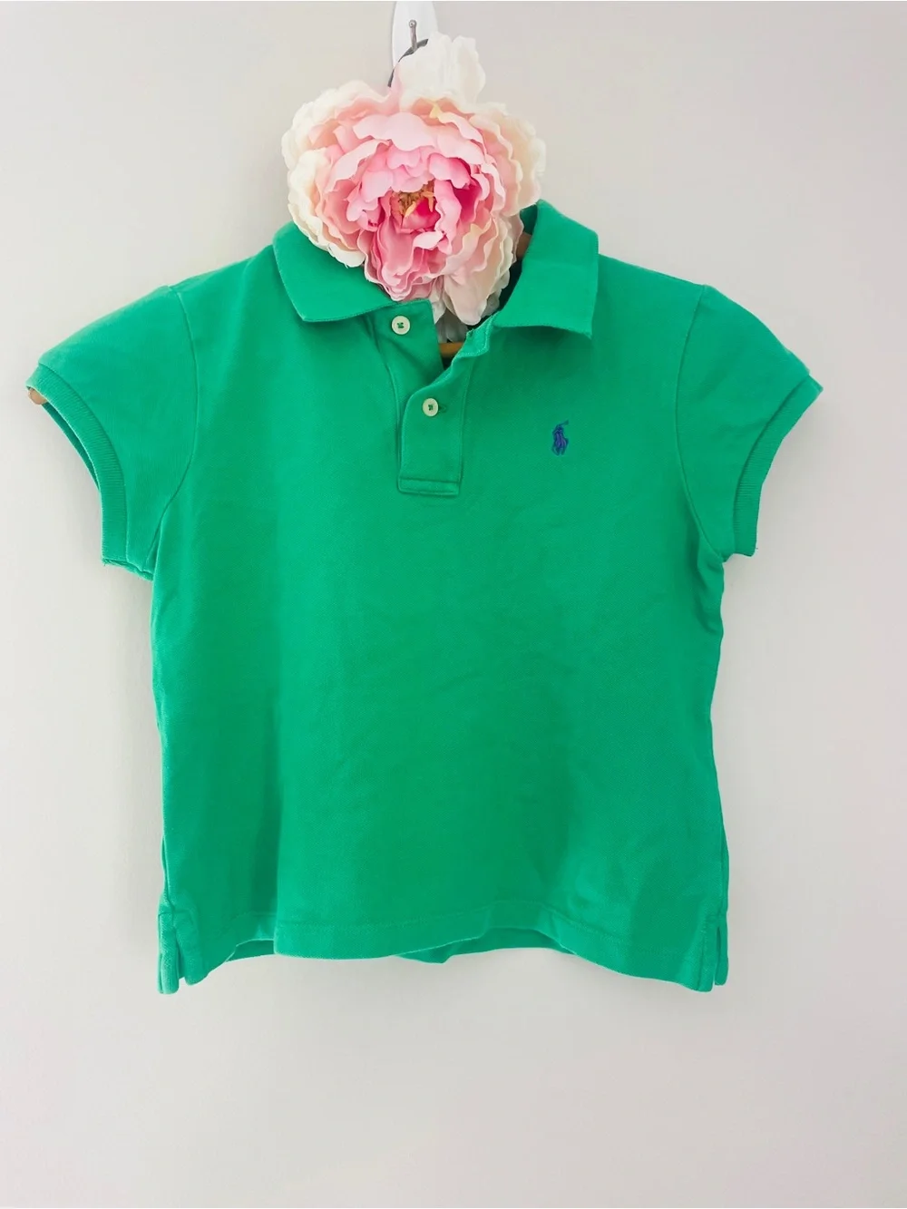Ralph Lauren Kids Bright Green Polo with Pony Logo Large
